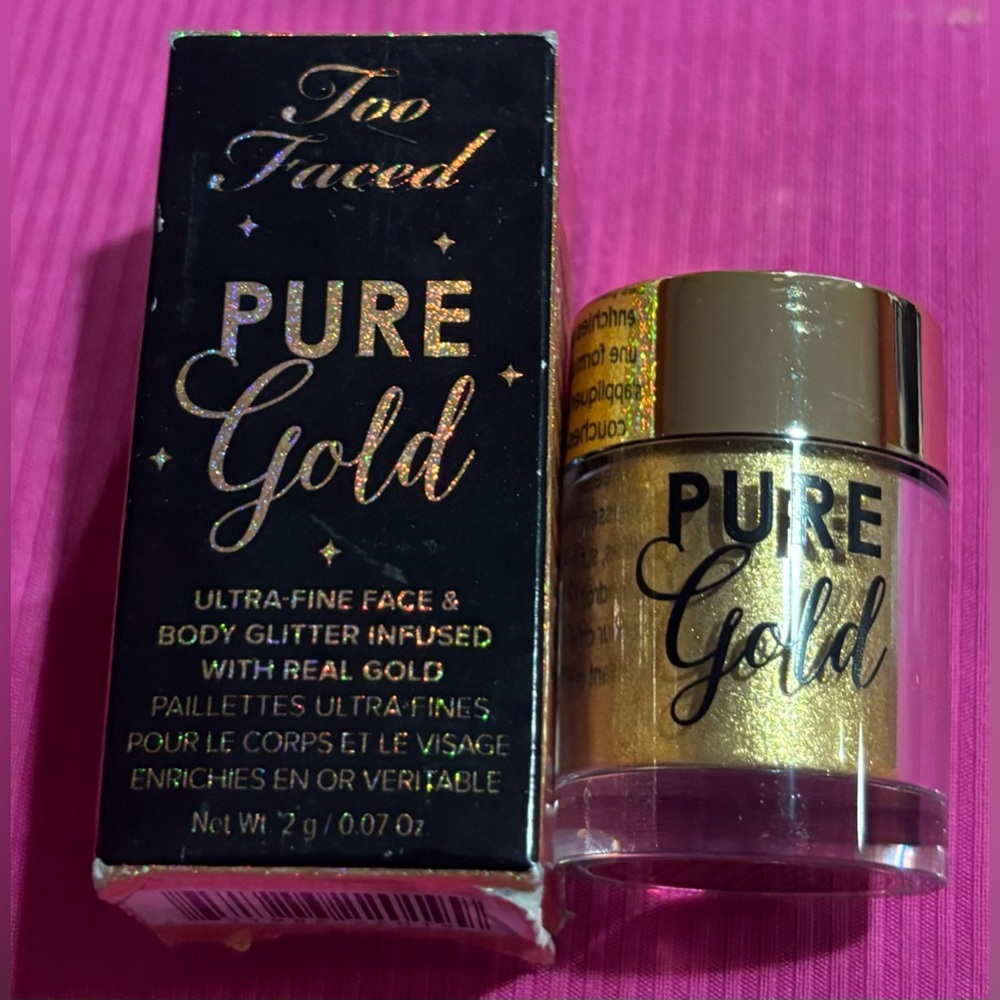 Too Faced Pure Gold Face And Body Glitter Infused With Real Gold